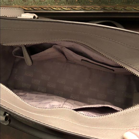 Michael Kors Grey Leather Satchel - Picture 3 of 3